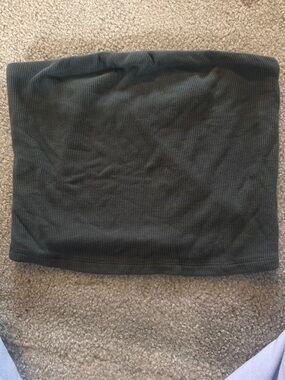 American Eagle Outfitters Dark Green Ribbed Tube Top